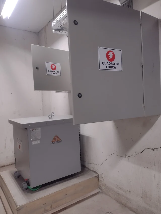 Infraestrutura elétrica do projeto de recarga no Club Athletico Paulistano