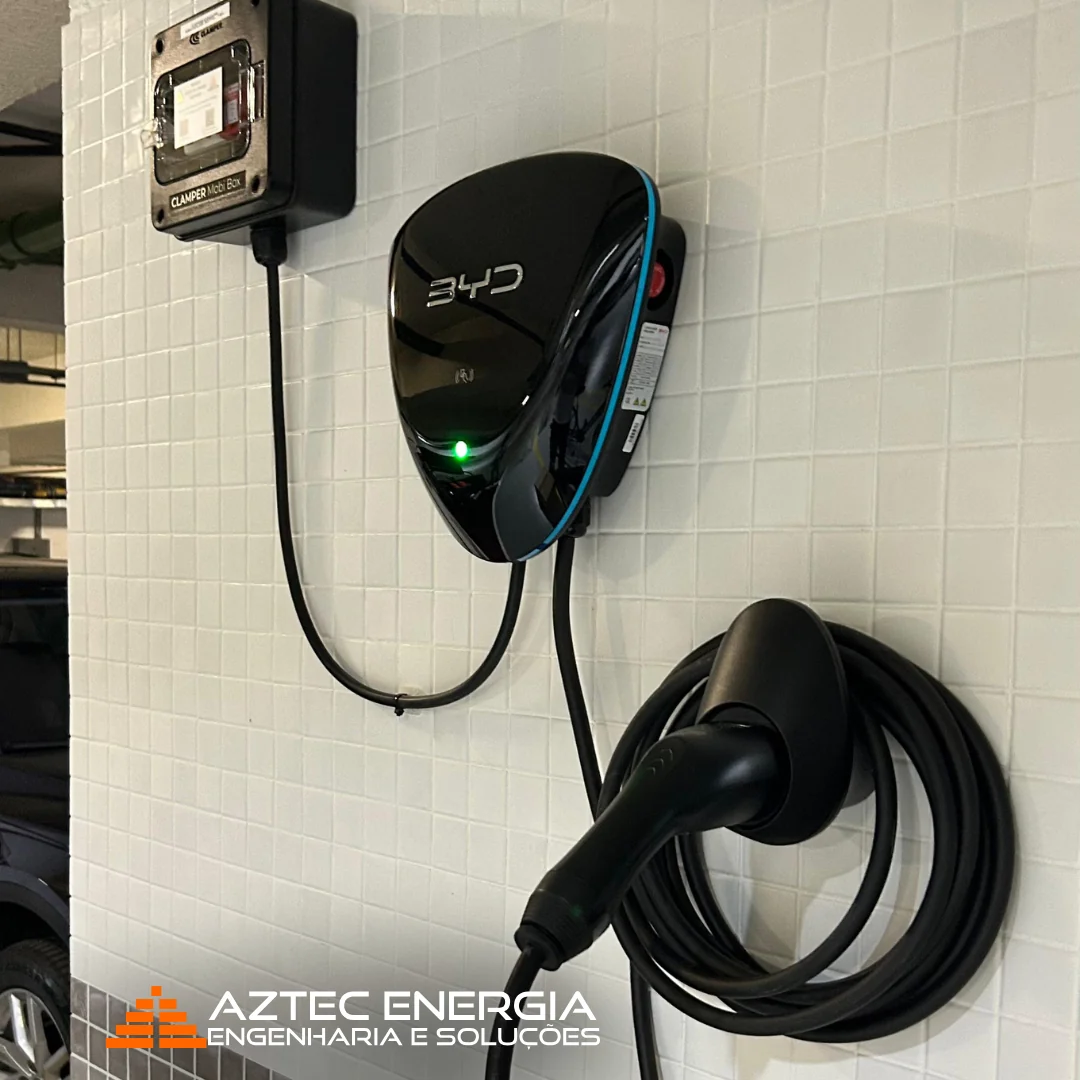Wallbox e infraestrutura de alimentação em ambiente residencial