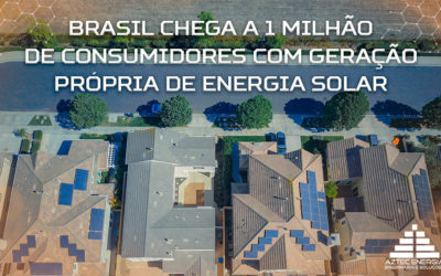 BRASIL CHEGA A 1 MILHÃO DE CONSUMIDORES COM GERAÇÃO PRÓPRIA DE ENERGIA SOLAR