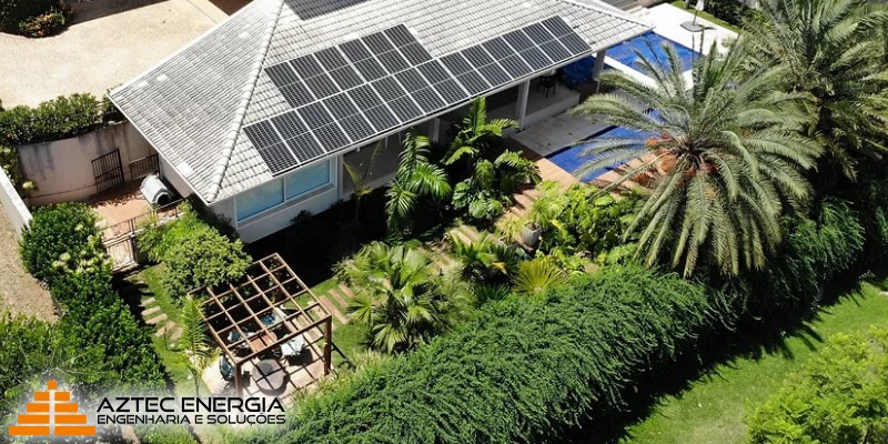 Sistema Fotovoltaico de um cliente da Aztec no Residencial Portal Bragança