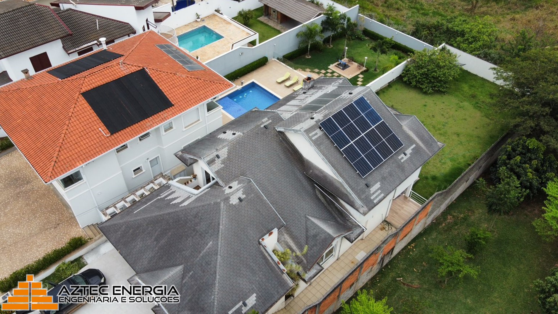 Energia solar para uma casa em Valinhos.